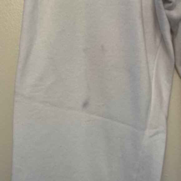 Aviator Nation White Sweatpants Rainbow Logo Stripe Detail Joggers Womens Size L - Picture 9 of 9